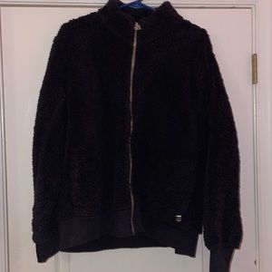Calvin Klein size XL black fuzzy jacket